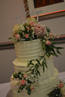 Flowers on Wedding Cake