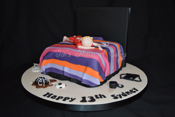 3D Bed Cake for a boy