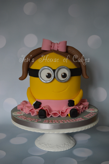 3D Girly Minion Cake