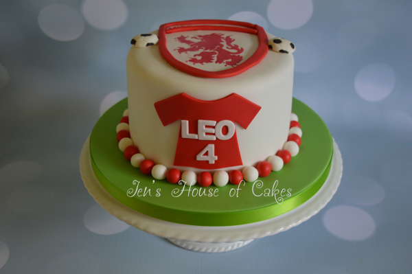 Middlesbrough Football Kids Birthday Cake