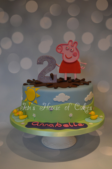 Muddy Puddle Peppa Pig Cake