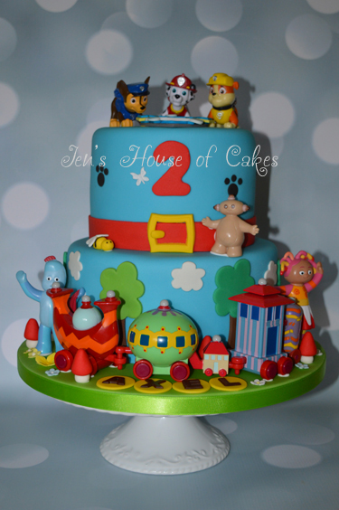 Night Garden & Paw Patrol 2 Tier (toys supplied by customer)