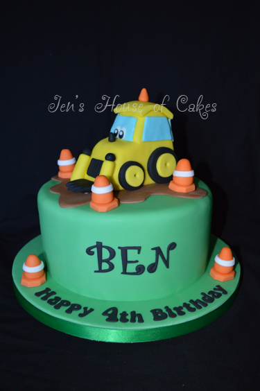 Digger & Cones Birthday Cake