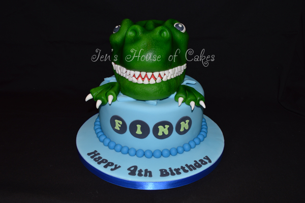 Dinosaur Head Cake