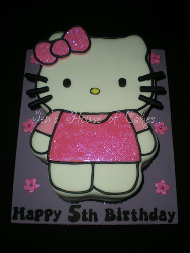 Hello Kitty Shaped Birthday Cake