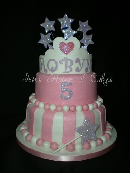 Large 2 Tier Tiara Birthday Cake