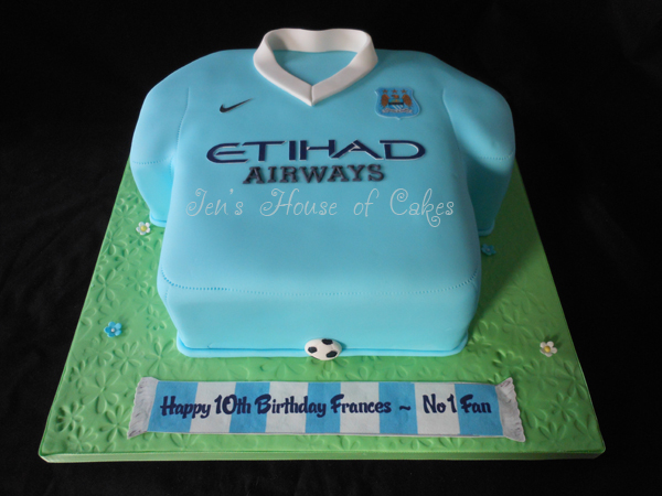 Man City Football Shirt Cake