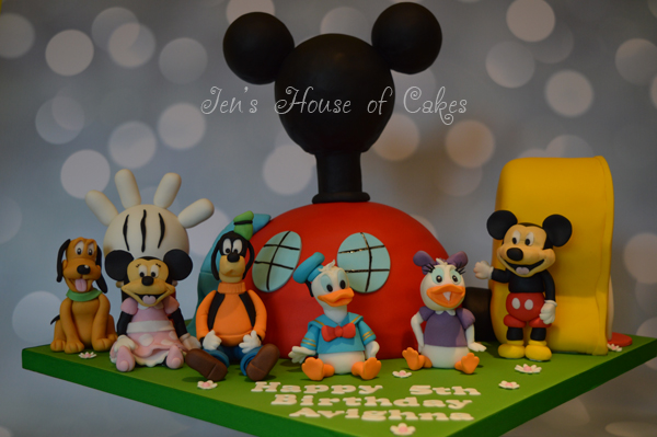 Mickey Mouse Clubhouse Cake with Handmade Models