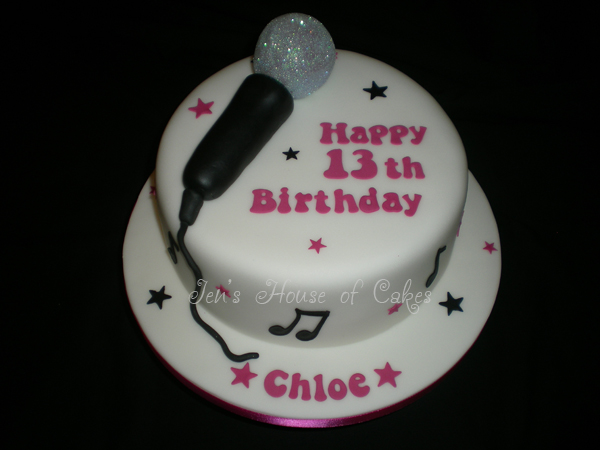 Microphone/Singer Birthday Cake