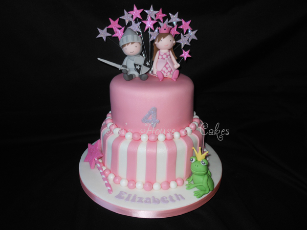 Princess & Knight 2 Tier Birthday Cake