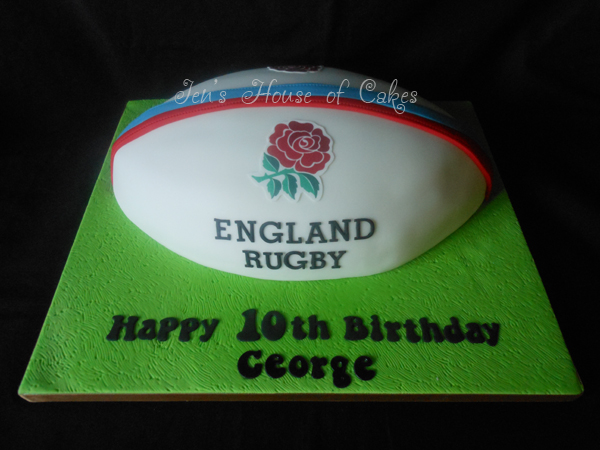 Rugby Ball Birthday Cake