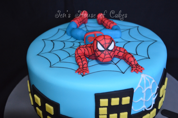 Spiderman Topped Cake