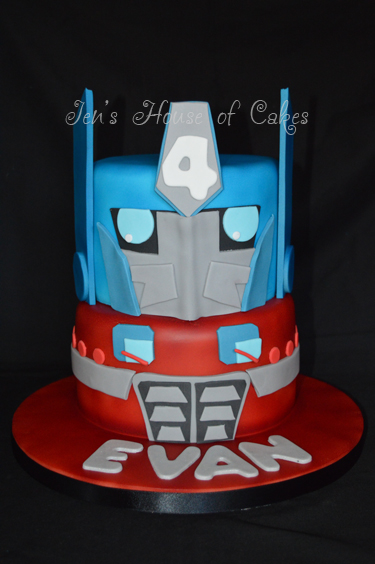 Transformers 2 Tier Birthday Cake
