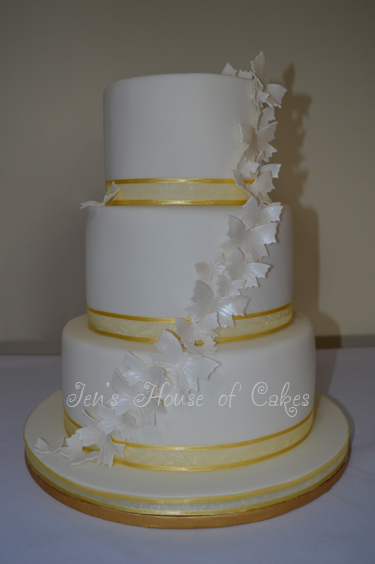 Butterfly Cascade Wedding Cake