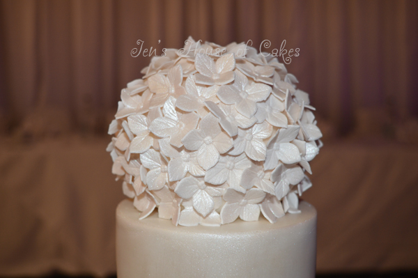 Pearlised Hydrangea Ball Topper