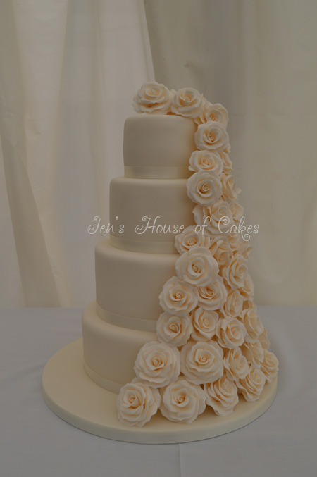 Ivory Rose Cascade for Midsummer Nights Dream Themed Wedding