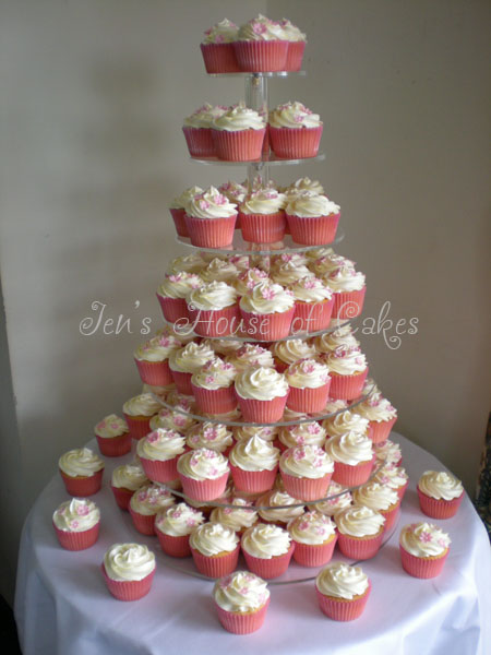 Pink Wedding Cupcake Tower