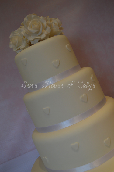 Simply Weddings - Hearts Wedding Cake