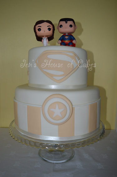 Ivory Superhero Wedding Cake