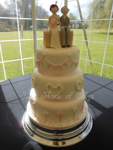 Vintage Battenburg Wedding Cake (Jen's Wedding Cake May 2013)