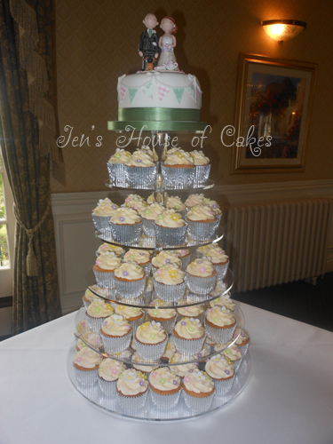 Vintage Bunting Cupcake Tower at Judges Hotel